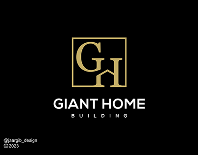 Giant Home Letter GH monogram logo