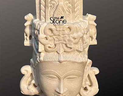 Antique Marble Head Statue 10″