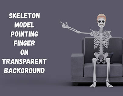Skeleton Pointing Finger To The Side