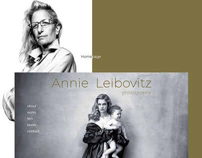 Annie Leibovitz Website Concept
