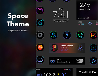 Space Theme Components & Icons