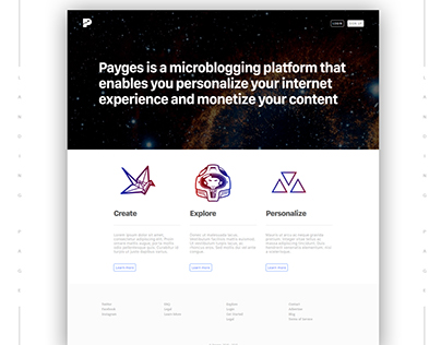 UI/UX Design for Payges 2.0