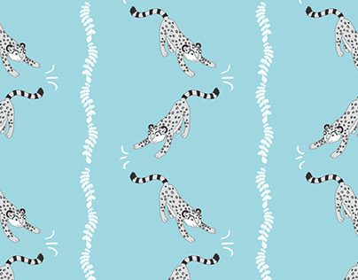 Leopards in a Line pattern