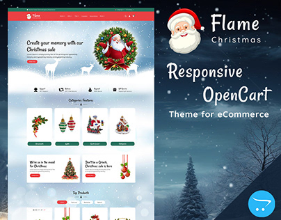 Flame Christmas - OpenCart Theme for eCommerce