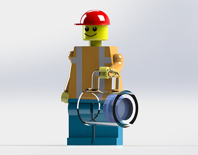 Boneco Lego- SolidWorks (Acadêmico)