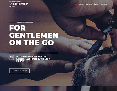 Barber Shop Home Page Design