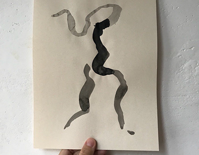 Contemporary dance Ink sketches II