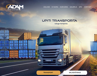 Transport Company Adam Šped - Redesign Main page