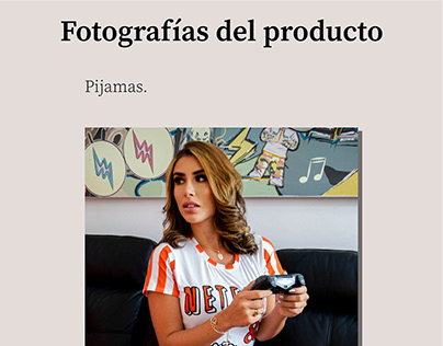 Fotografia de producto (Pijamas)