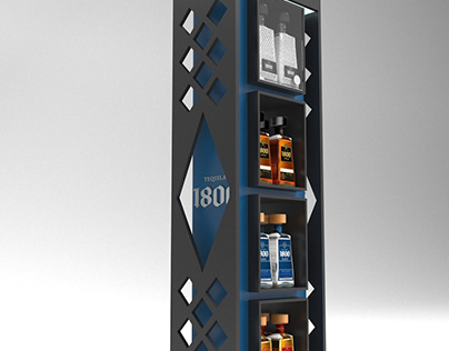 floor stand para tequila 1800