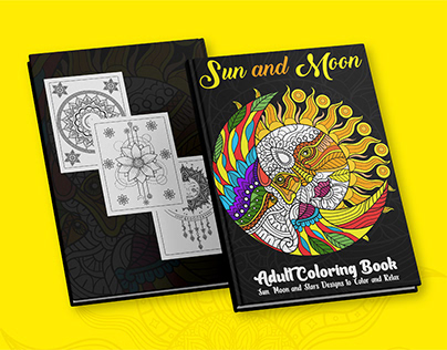 Sun And Moon Adult Coloring Book