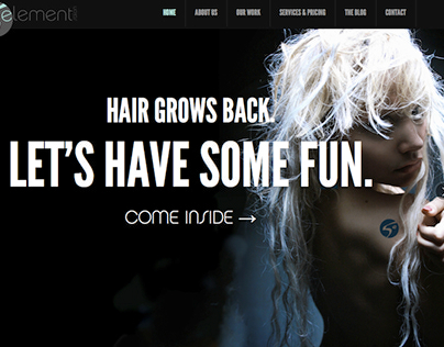 Website Design: 5th Element Hair Salon