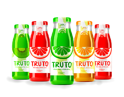 Juice bottle labels design