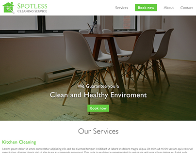 Spotless cleaning service - bootstrap