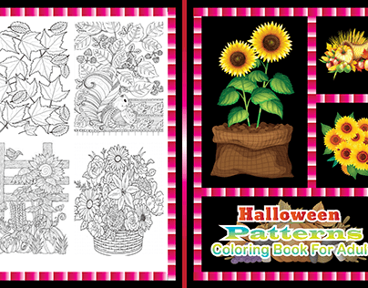 Halloween patterns coloring book for adults