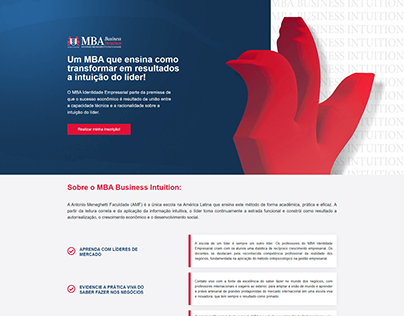 MBA Business Intuition - Página de Captura