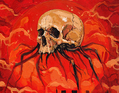 Spideskull (Acrylic on canvas)