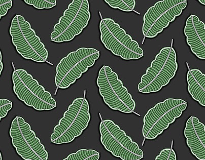 Minimalist leaves surface pattern design