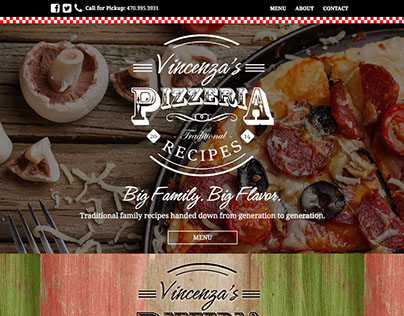 Vincenza's Pizzeria | Branding and Web Design