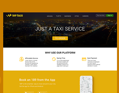 189* Taxi Website Concept
