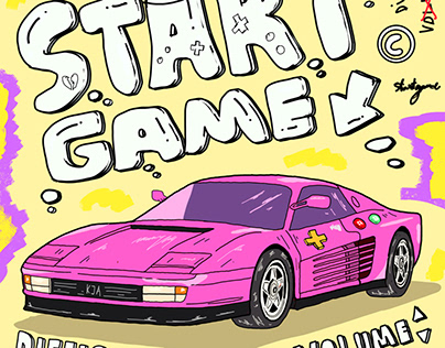 Start Game Racing game main menu