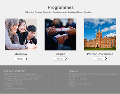 The One Academy Website