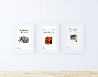 Animals Origami Posters