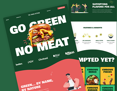 Food Shopify Website Ui Design | Landing Page