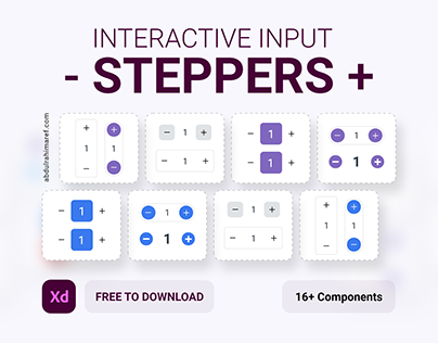 Interactive Stepper For Adobe XD