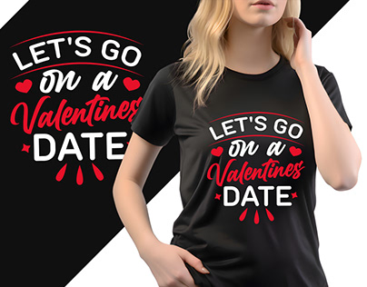 Valentine's Day typography T-shirt design