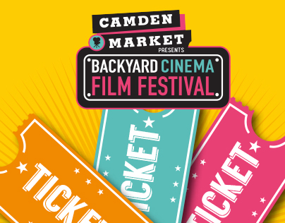 Backyard Cinema Film Festival poster on Camden Lock