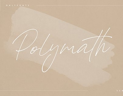 Polymath - organic script font
