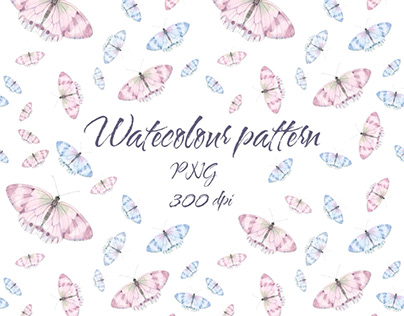 Watercolour butterfly pattern
