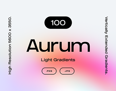100 Aurum Light Gradients - PNG & JPG