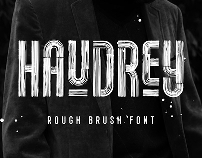 Haudrey - Rough Brush Font