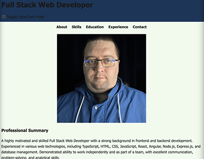 Jared Parkinson's Portfolio - Full Stack Web Developer
