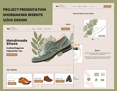 Website for Shoemaking Company | UI/UX Design | Figma