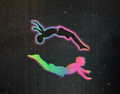 Two Boys but they are rainbow and spinning