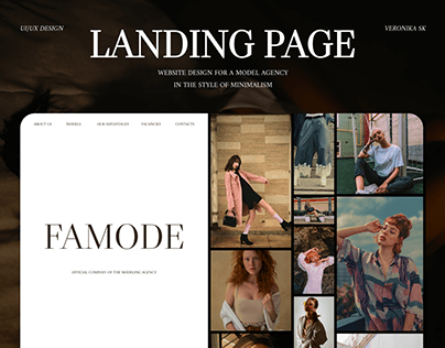 Website for Modeling Agency | Landing Page
