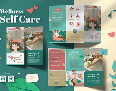 Wellness and Self-Care Brochure Template