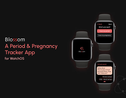 Period and pregnancy tracker app UI - watchOS