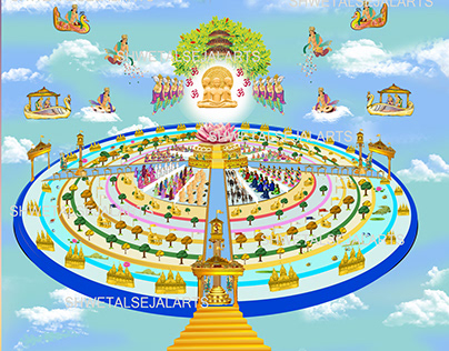 Samosharana Illustration, Jain Religion Illustration