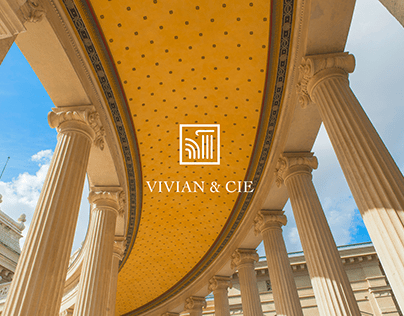 Vivian & Cie - yellow and monument branding