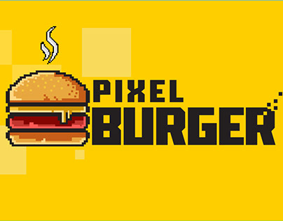 Pixel Burger Logo Design