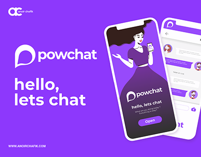 Project thumbnail - Powchat — Logo & App design