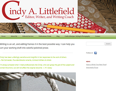 Cindy Littlefield WordPress Website