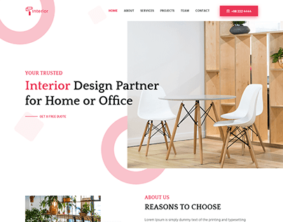 Interior - Home or Office HTML5 Responsive Landing Page