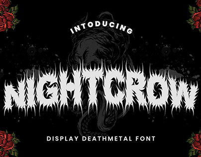 Free Deathmetal Font - Night Crow