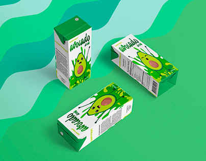 Avocado Fruit Juice Box Packaging