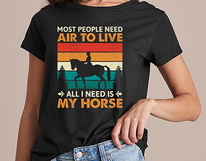 Horse Vintage t shirt design.